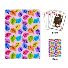 Background Abstract Leaves Color Playing Cards Single Design (rectangle) by Simbadda