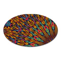 Background Abstract Texture Oval Magnet