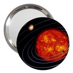 Solar System Planet Planetary System 3  Handbag Mirrors by Sudhe