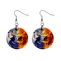 Earth World Globe Universe Space Mini Button Earrings by Sudhe