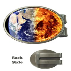 Earth World Globe Universe Space Money Clips (oval)  by Sudhe