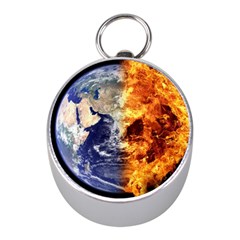 Earth World Globe Universe Space Mini Silver Compasses by Sudhe