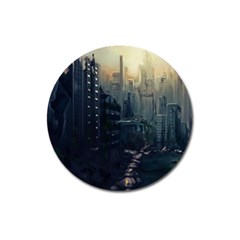 Apocalypse Post Apocalyptic Magnet 3  (round)