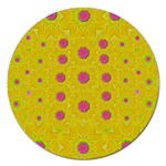 Bloom On In  The Sunshine Decorative Magnet 5  (Round) Front