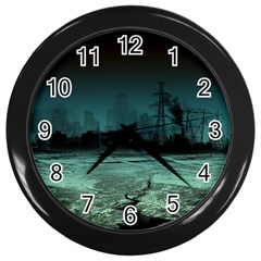 Industry Setting World Urban Wall Clock (black)