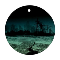 Industry Setting World Urban Round Ornament (two Sides)