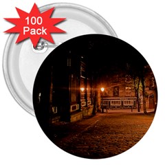 City Night Dark Architecture Lamps 3  Buttons (100 Pack) 