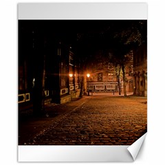 City Night Dark Architecture Lamps Canvas 11  X 14 