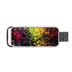 Background Star Abstract Colorful Portable Usb Flash (one Side) by HermanTelo