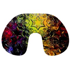 Background Star Abstract Colorful Travel Neck Pillow