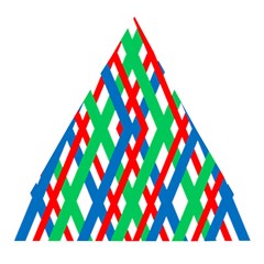 Geometric Line Rainbow Wooden Puzzle Triangle