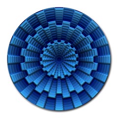 Mandala Background Texture Round Mousepads by HermanTelo