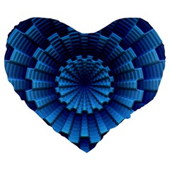 Mandala Background Texture Large 19  Premium Flano Heart Shape Cushions