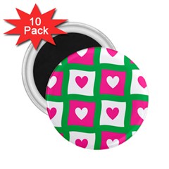 Pink Love Valentine 2 25  Magnets (10 Pack) 