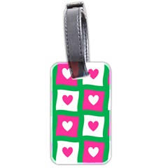 Pink Love Valentine Luggage Tag (two Sides)