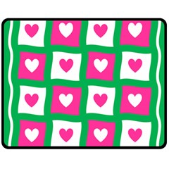 Pink Love Valentine Double Sided Fleece Blanket (medium) 