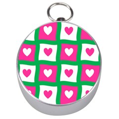 Pink Love Valentine Silver Compasses