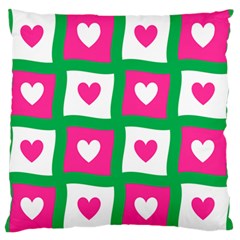 Pink Love Valentine Large Flano Cushion Case (two Sides)