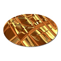 Gold Background Form Color Oval Magnet