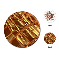 Gold Background Form Color Playing Cards Single Design (round)