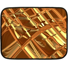 Gold Background Form Color Double Sided Fleece Blanket (mini) 