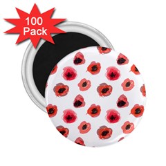 Poppies 2 25  Magnets (100 Pack)  by scharamo