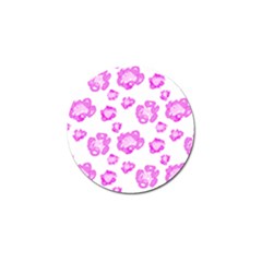 Pink Flower Golf Ball Marker (4 Pack)