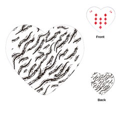 Zebra Playing Cards Single Design (heart)