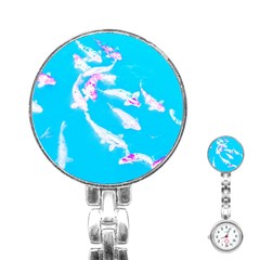 Koi Carp Scape Stainless Steel Nurses Watch by essentialimage