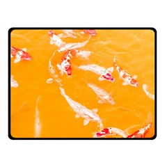 Koi Carp Scape Double Sided Fleece Blanket (small)  by essentialimage