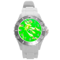 Koi Carp Scape Round Plastic Sport Watch (l) by essentialimage