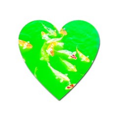 Koi Carp Scape Heart Magnet by essentialimage