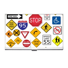 Street Signs Stop Highway Sign Business Card Holder