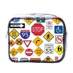 Street Signs Stop Highway Sign Mini Toiletries Bag (One Side)