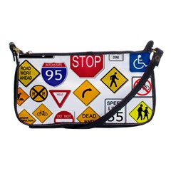 Street Signs Stop Highway Sign Shoulder Clutch Bag