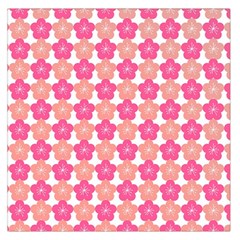 Sakura Flower Pattern Large Satin Scarf (square) by Simbadda