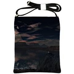 Landscape Planet Sky Lake Shoulder Sling Bag by Simbadda