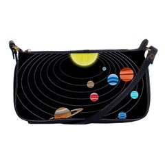 Solar System Planets Sun Space Shoulder Clutch Bag