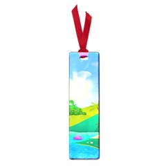 Tropical Resort Huts Lake River Small Book Marks by Simbadda