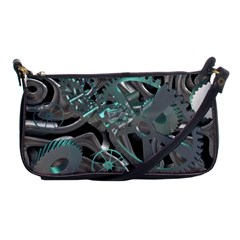 Gears Machine Machines Shoulder Clutch Bag by Bajindul