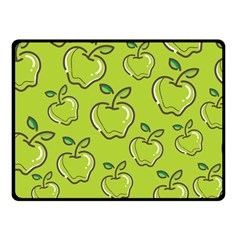 Fruit Apple Green Double Sided Fleece Blanket (small)  by HermanTelo