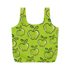 Fruit Apple Green Full Print Recycle Bag (m) by HermanTelo