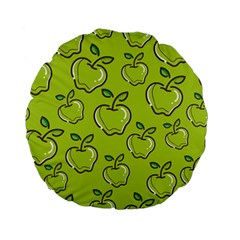 Fruit Apple Green Standard 15  Premium Flano Round Cushions