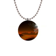 Galaxy Galaxies Bump Together Lava 1  Button Necklace