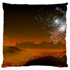 Galaxy Galaxies Bump Together Lava Standard Flano Cushion Case (two Sides) by Simbadda