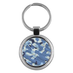 Tarn Blue Pattern Camouflage Key Chain (round) by Alisyart