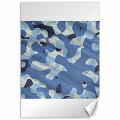 Tarn Blue Pattern Camouflage Canvas 12  X 18 
