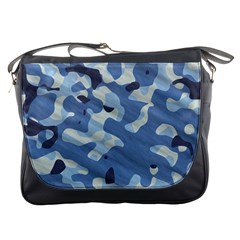 Tarn Blue Pattern Camouflage Messenger Bag by Alisyart