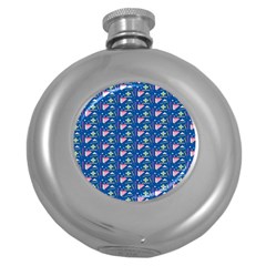 Memphis Pattern Round Hip Flask (5 Oz)