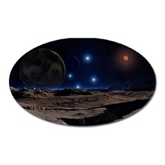 Lunar Landscape Star Brown Dwarf Oval Magnet